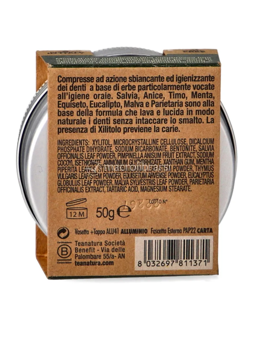 Dentifricio Solido in Compresse alle Erbe