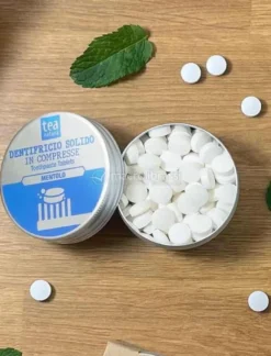 Dentifricio Solido in Compresse al Mentolo