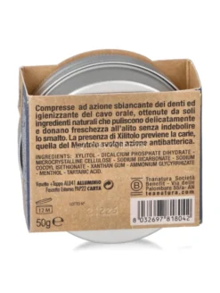 Dentifricio Solido in Compresse al Mentolo
