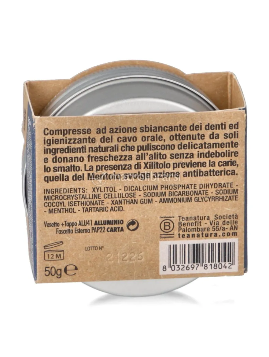 Dentifricio Solido in Compresse al Mentolo