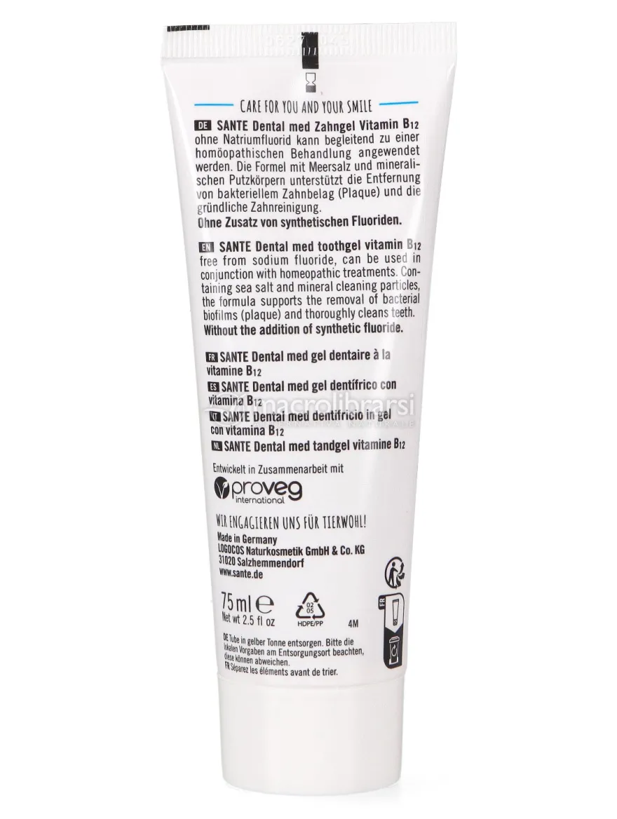 Dentifricio Vitamina B12 senza Fluoruro