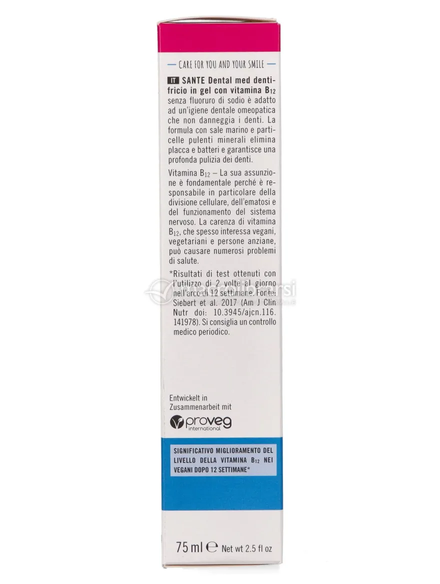 Dentifricio Vitamina B12 senza Fluoruro