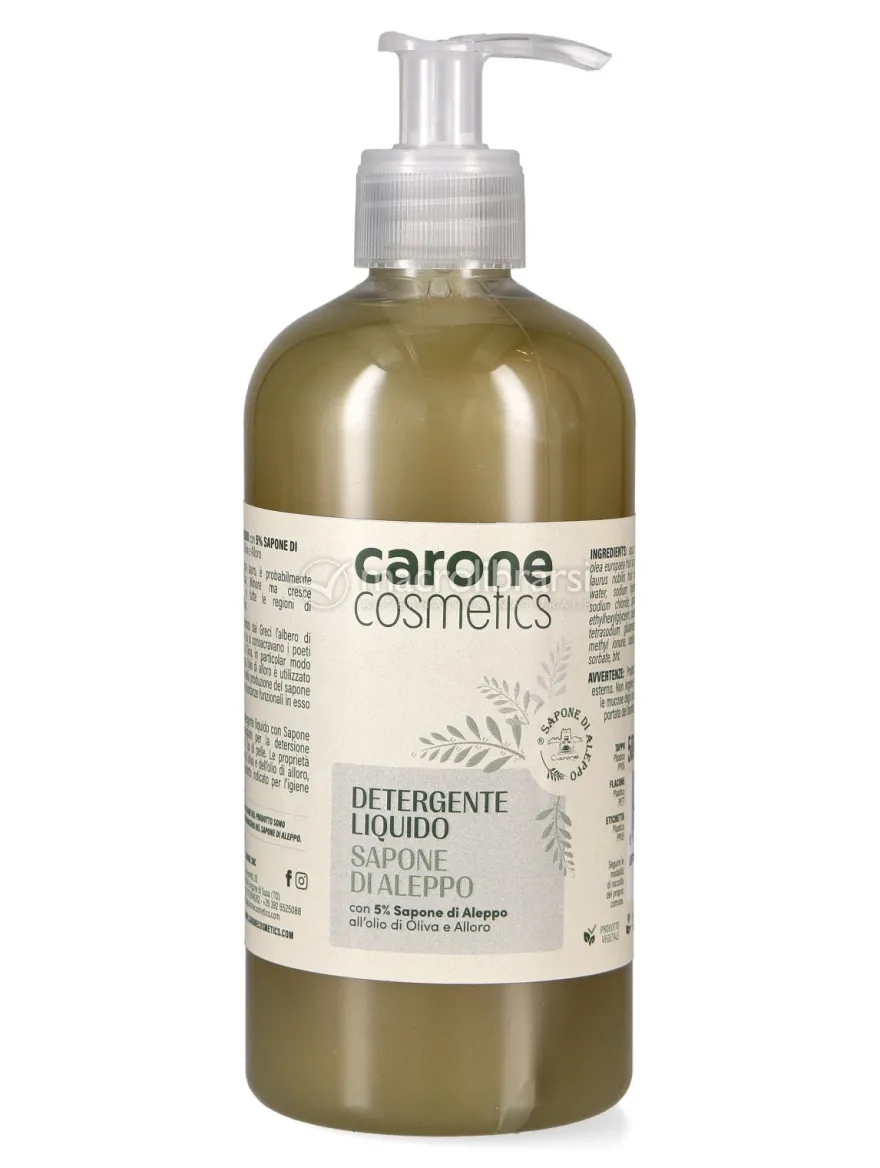 Detergente Liquido con il 5% di Sapone di Aleppo all'Olio di Oliva e Alloro - 500 ml