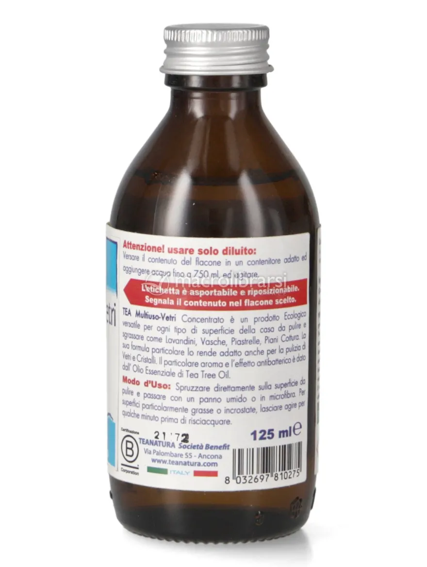 Detergente Multiuso Vetri Concentrato al Tea Tree Oil