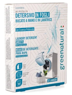 Detersivo in Fogli Bucato a Mano e Lavatrice con Essenza Profumata