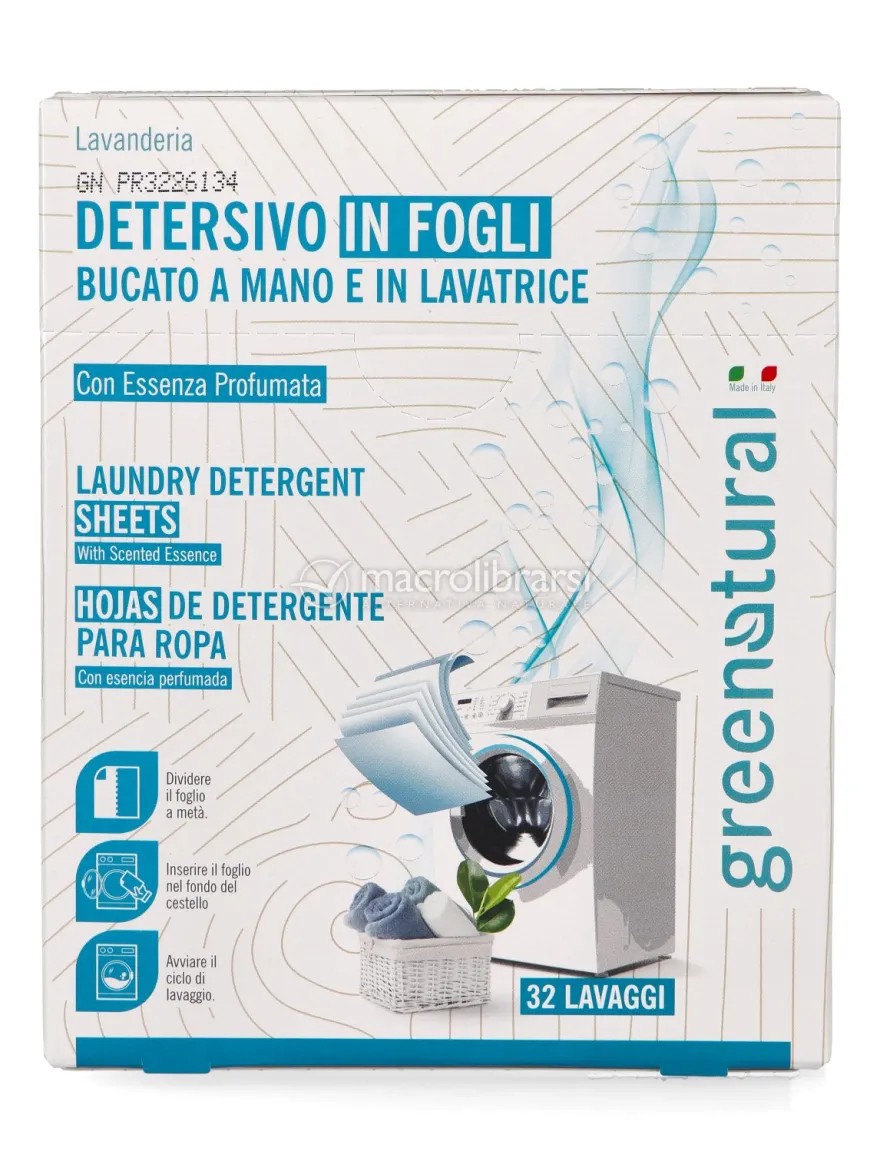 Detersivo in Fogli Bucato a Mano e Lavatrice con Essenza Profumata