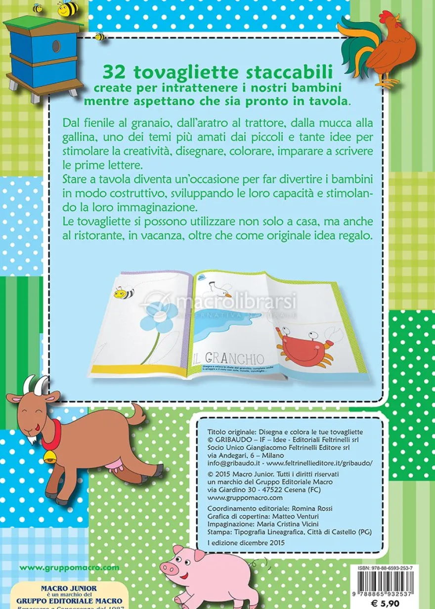 Disegna e Colora le tue Tovagliette della Fattoria