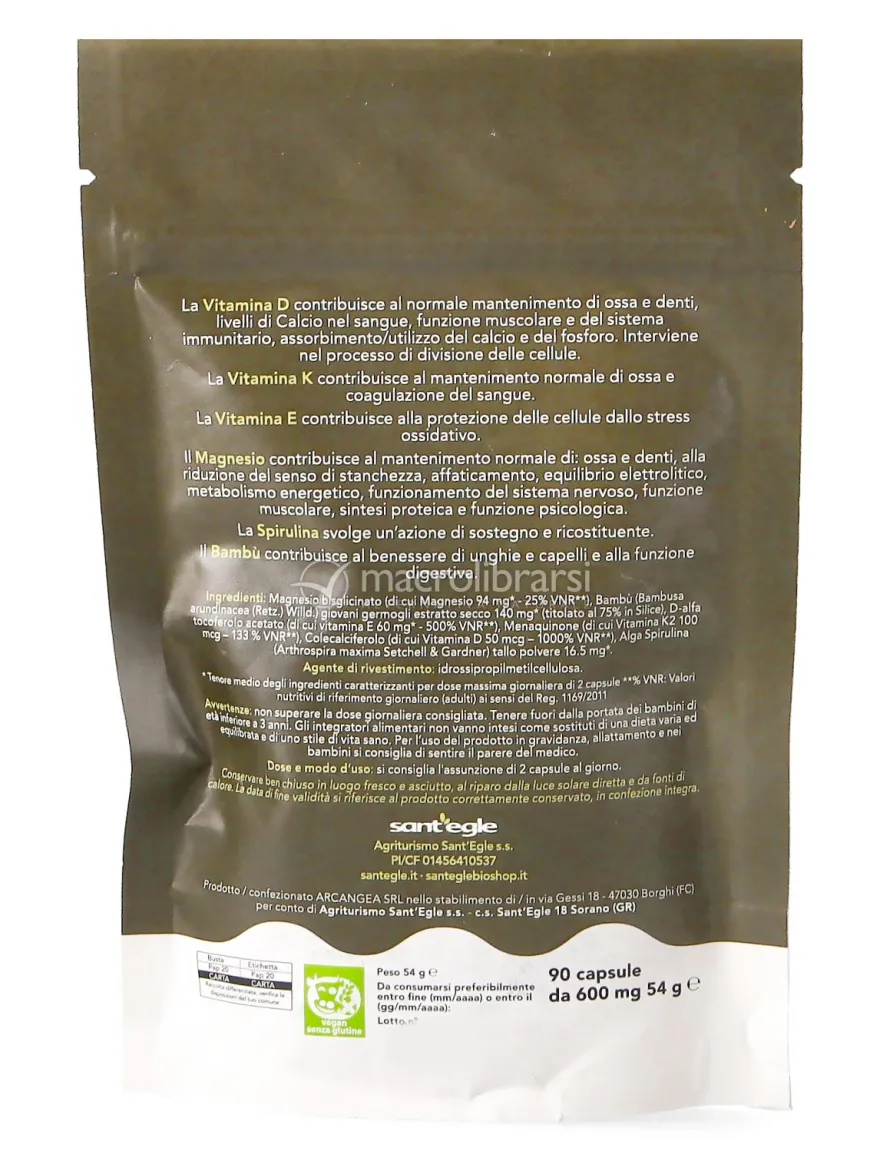 DKE Integratore di Magnesio, Bambù, Vitamine e Spirulina di Sant'Egle