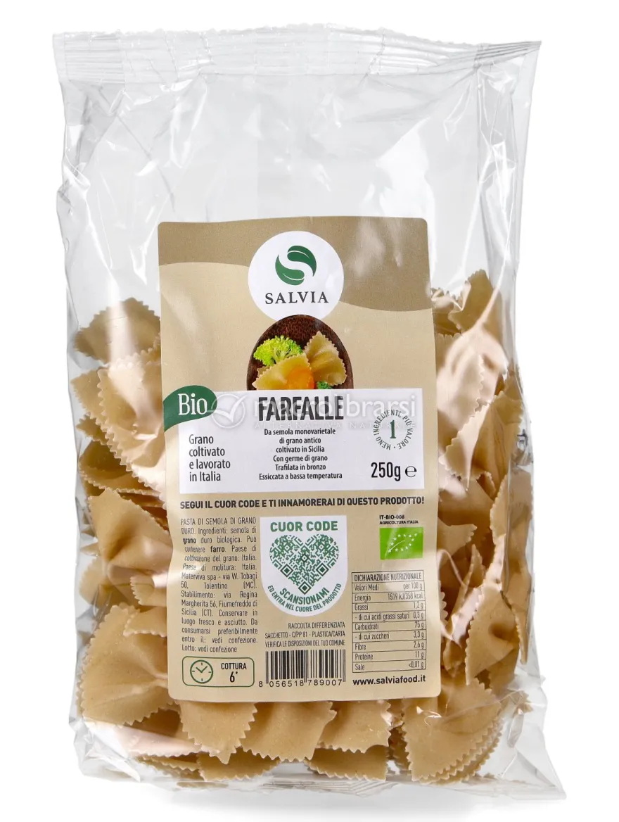 Farfalle di Semola di Grano Duro Bio