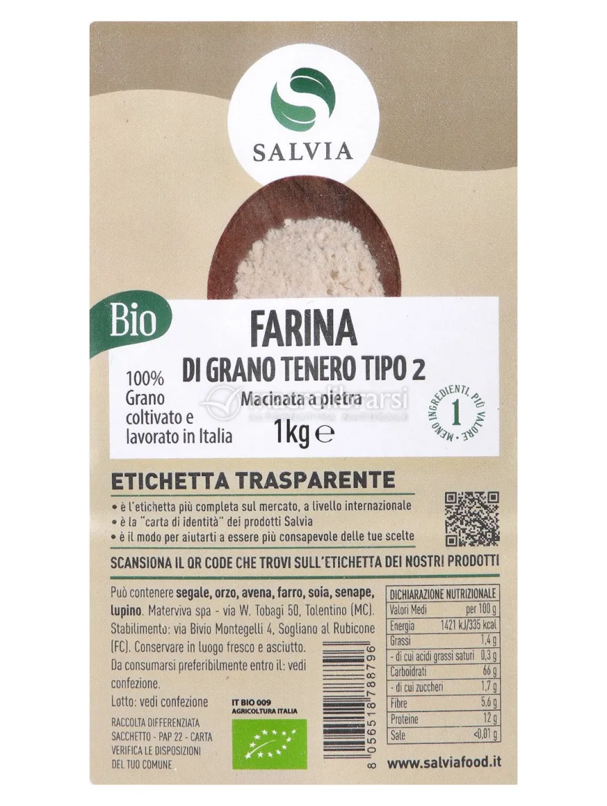 Farina di Grano Tenero di Tipo 2 Bio - 1 kg