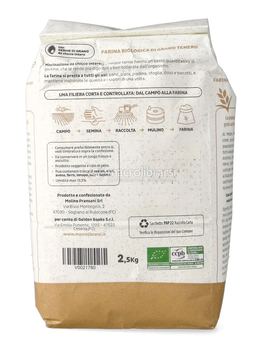 Farina di Grano Tenero Tipo 1 - 2,5 kg