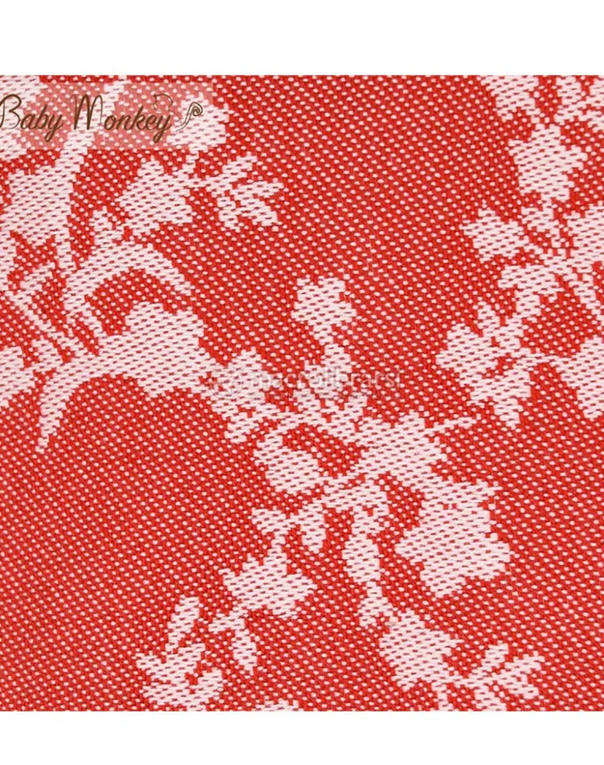 Fascia Porta Bebè ad Anelli Flora - Rossa