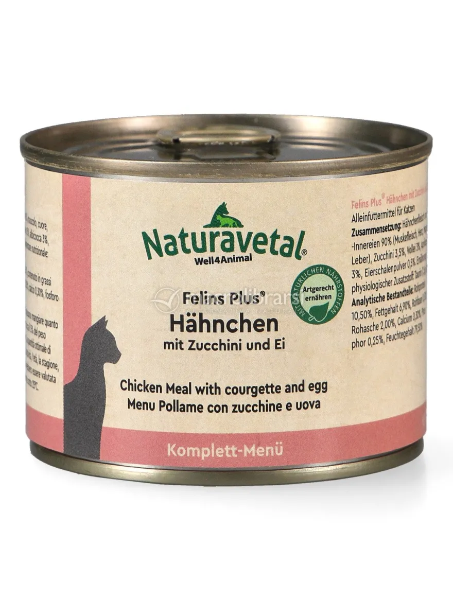Felins Plus® - Menù Pollame con Zucchine e Uova - 200 g