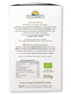 FettaMadre - Fette Biscottate Biologiche con Pasta Madre Senatore Cappelli e Avena