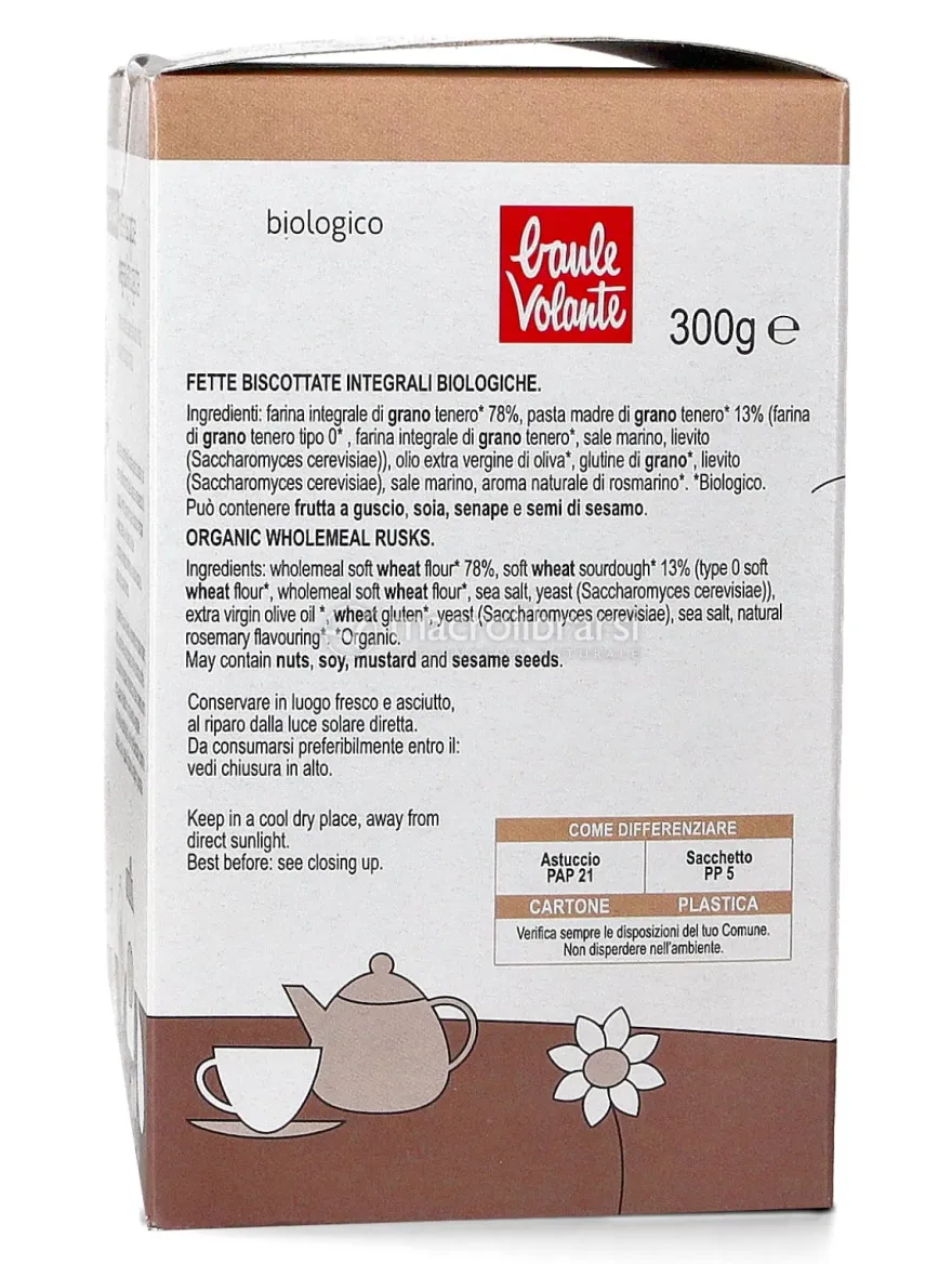 Fette Biscottate Integrali Bio con Pasta Madre