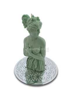 Fiore della Vita Energizzante Inciso In Plexiglass Diametro 16cm - Argento