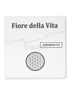 Fiore della Vita Energizzante Inciso In Plexiglass Diametro 16cm - Argento