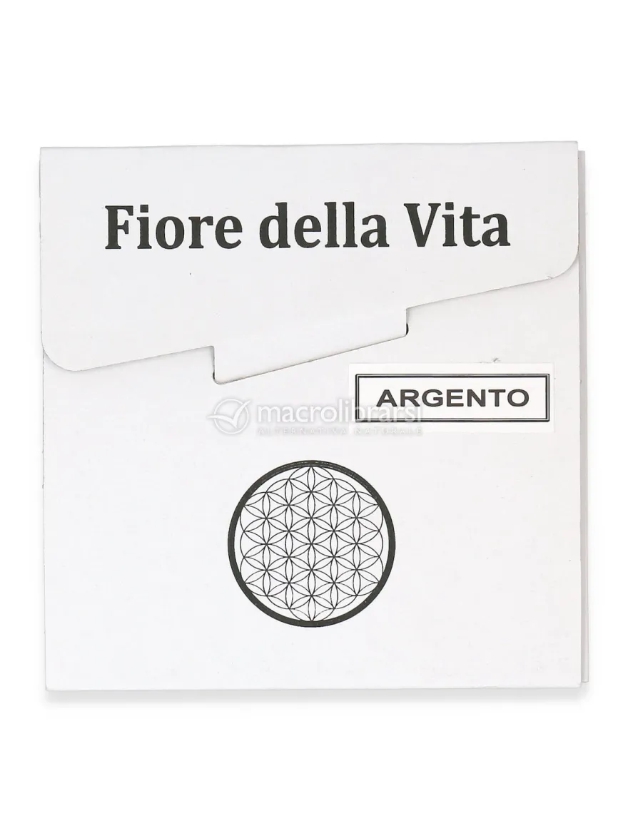 Fiore della Vita Energizzante Inciso In Plexiglass Diametro 16cm - Argento