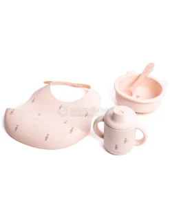 First Meal Set in Silicone - Fawn Pink