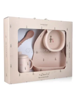 First Meal Set in Silicone - Fawn Pink