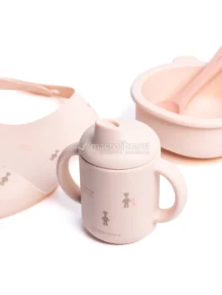 First Meal Set in Silicone - Fawn Pink