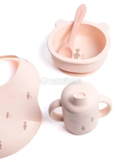 First Meal Set in Silicone - Fawn Pink