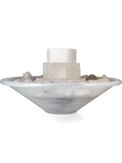 Fontanella in Alabastro con Pietre Grezze - Selenite Grande