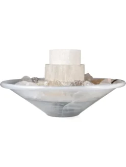 Fontanella in Alabastro con Pietre Grezze - Selenite Grande