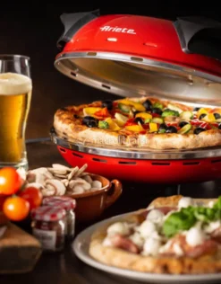 Forno Pizza Elettrico Rosso