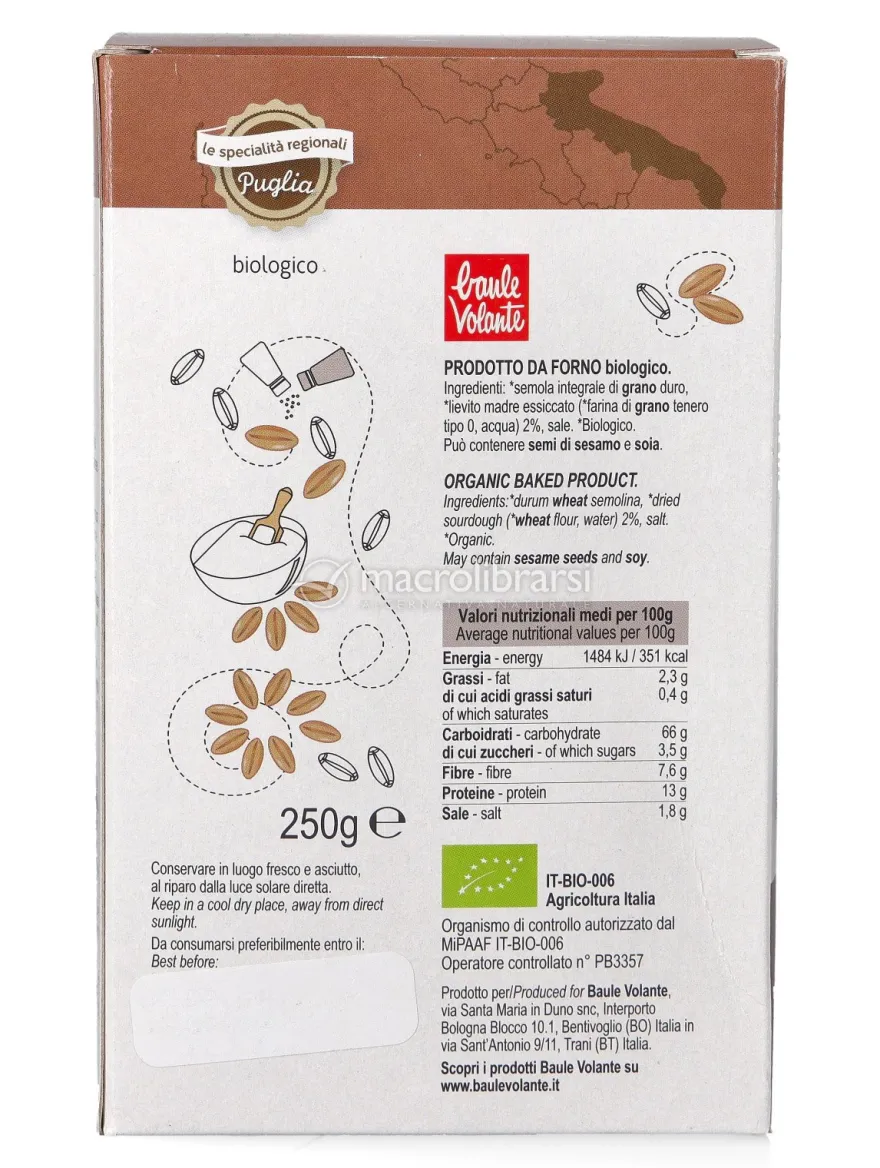 Friselle Integrali di Grano Duro Bio