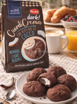 Frollini "Cuor di Crema Dark" con Crema al Cocco Bio