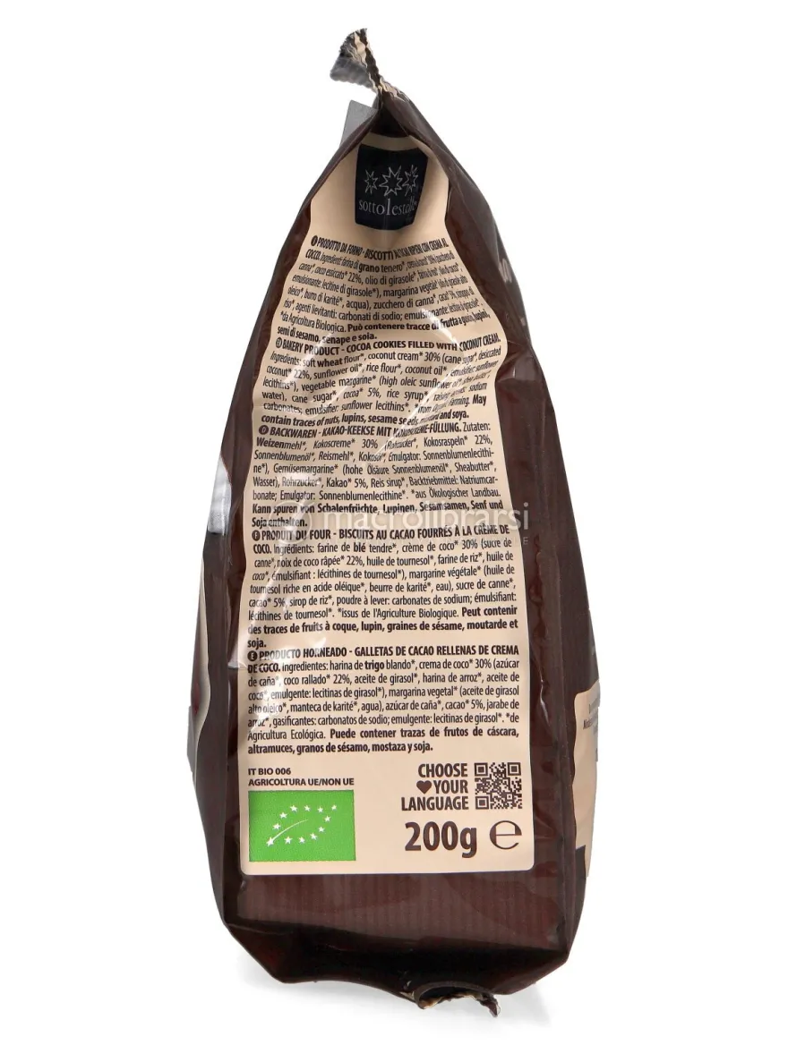 Frollini "Cuor di Crema Dark" con Crema al Cocco Bio