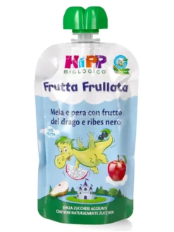 Frutta Frullata Biologica - Mela e Pera con Frutto del Drago e Ribes Nero