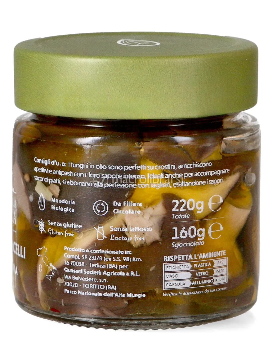 Funghi Cardoncelli in Olio di Mandorla Bio