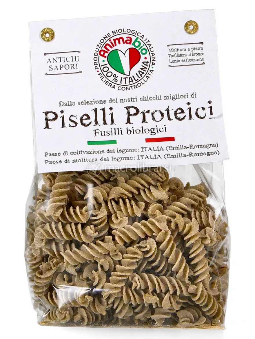 Fusilli di Piselli Proteici Bio - Pasta di Legumi