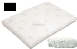 Futon Tradizionale Alfa Ribassato Nero - Puro Cotone - 120 x 190 cm