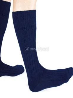 Gambaletti Uomo a Coste in Lana Merinos "Navos" - Blu - Taglia 39/42