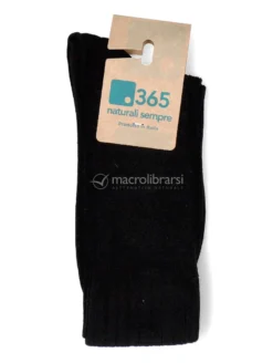 Gambaletto Uomo in Tencel Lyocell a Coste con Polso Alto - Nero - Taglia 39/42