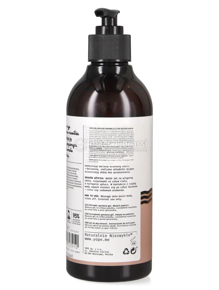 Gel Doccia Caramello e Pistacchio