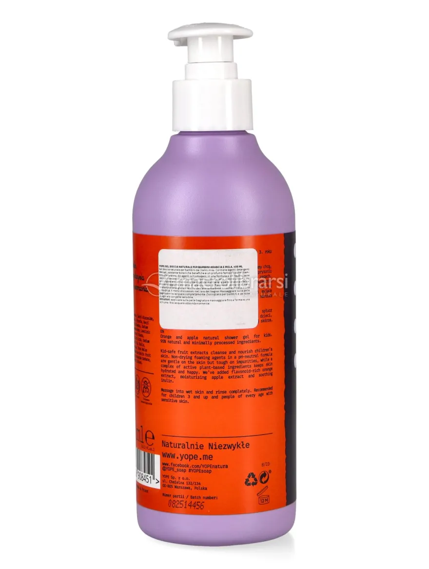 Gel Doccia Naturale per Bambini Arancia e Mela