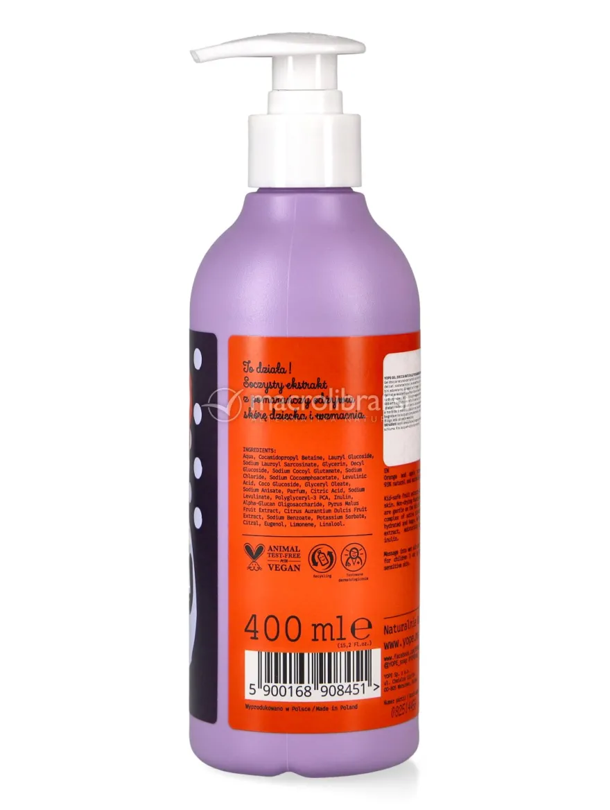 Gel Doccia Naturale per Bambini Arancia e Mela