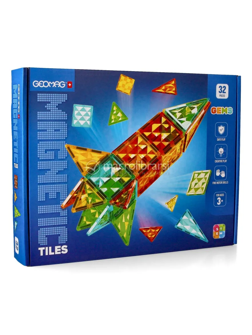 Geomag Magnetic Tiles Gems Rocket - 32 Pz