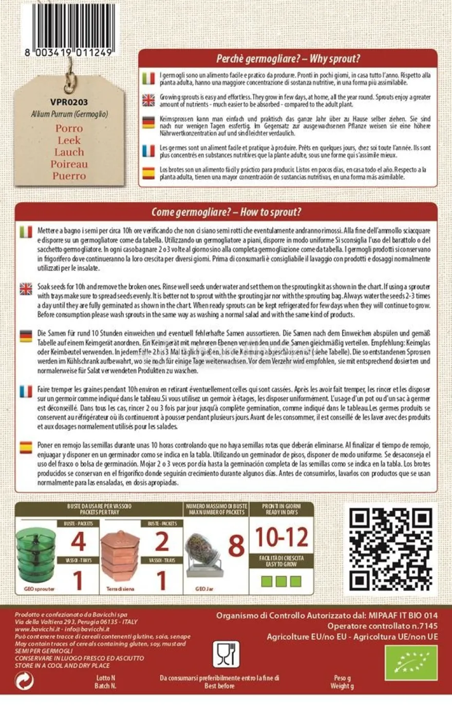Germogli di Porro