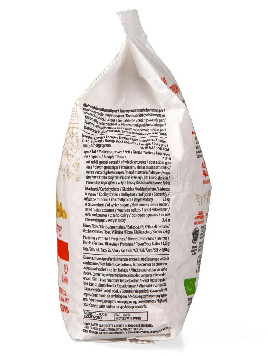 Gomitini di Semola di Grano Duro Italiano Bio - 500 g