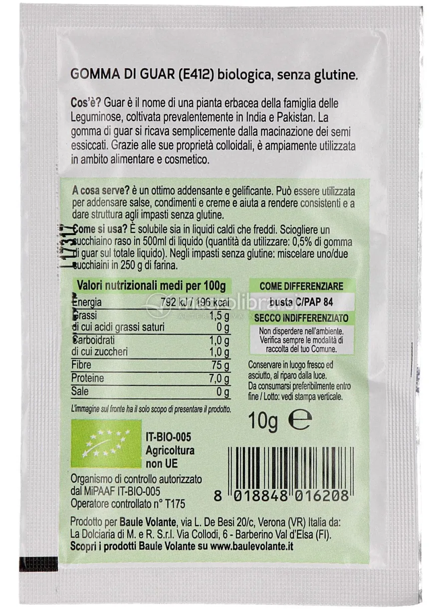 Gomma di Guar Biologica