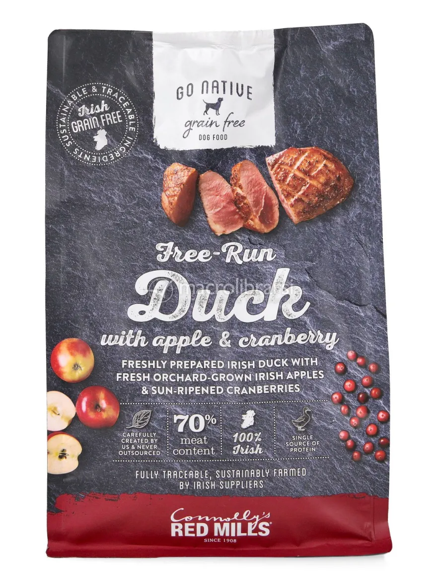 Go Native Adult Anatra, Mela e Mirtillo Rosso per Cani - 800g
