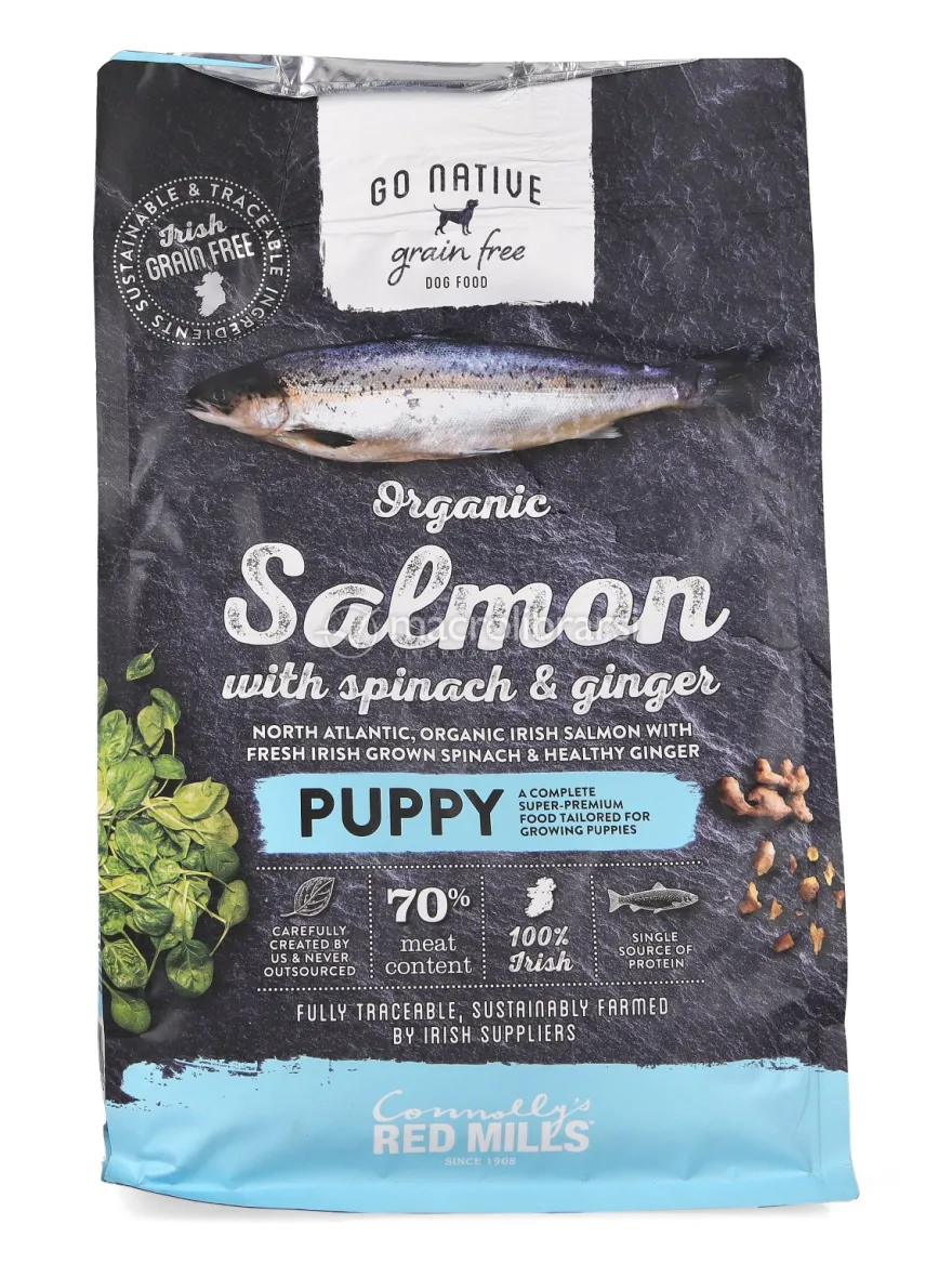 Go Native Puppy Salmone Biologico e Spinaci per Cuccioli - 800g