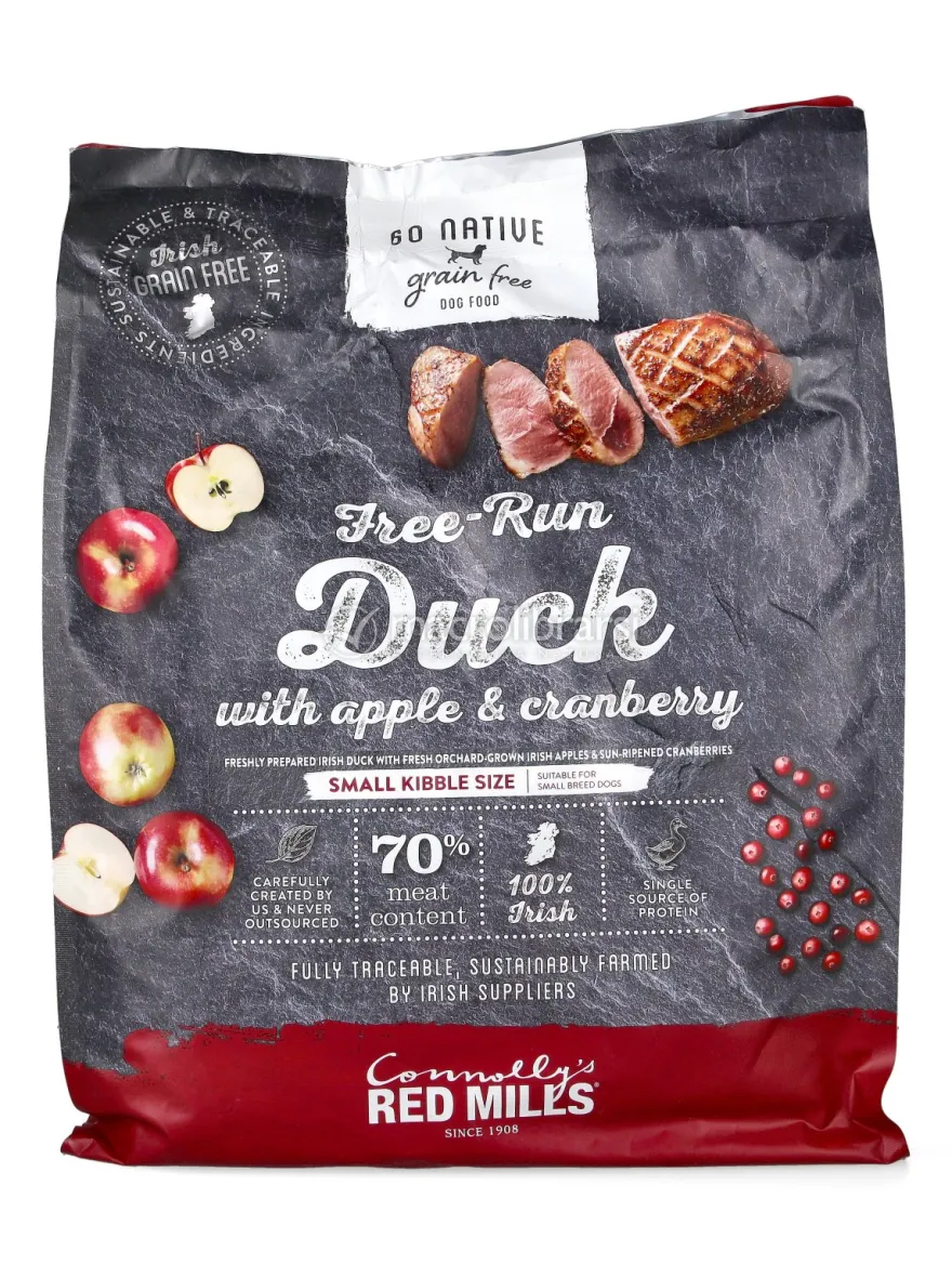 Go Native Small Breeds Anatra, Mela e Mirtillo Rosso per Cani - 4kg
