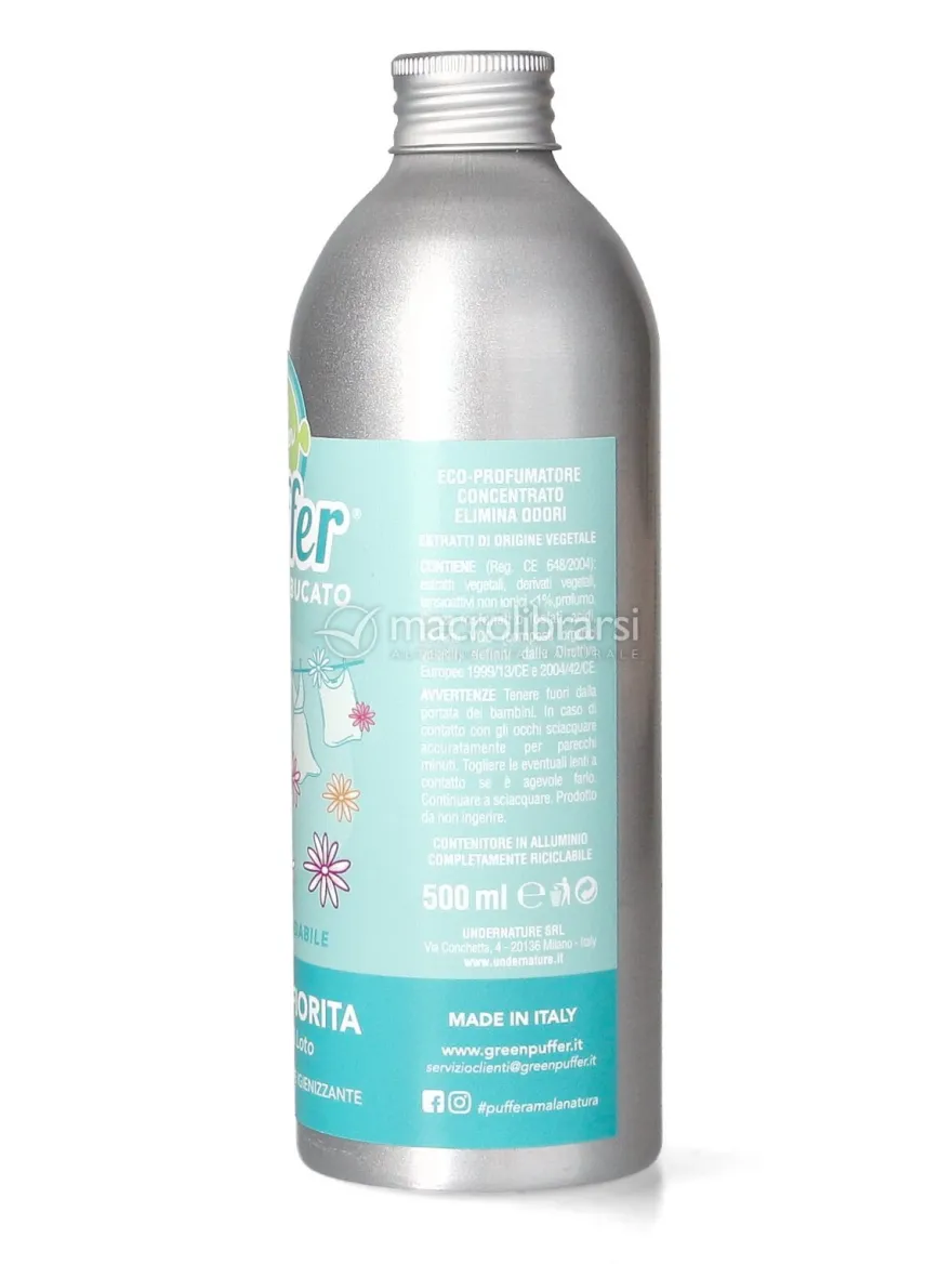 Green Puffer Essenza Bucato - Profumatore Concentrato Elimina Odori - Estate Fiorita - Argan e Loto