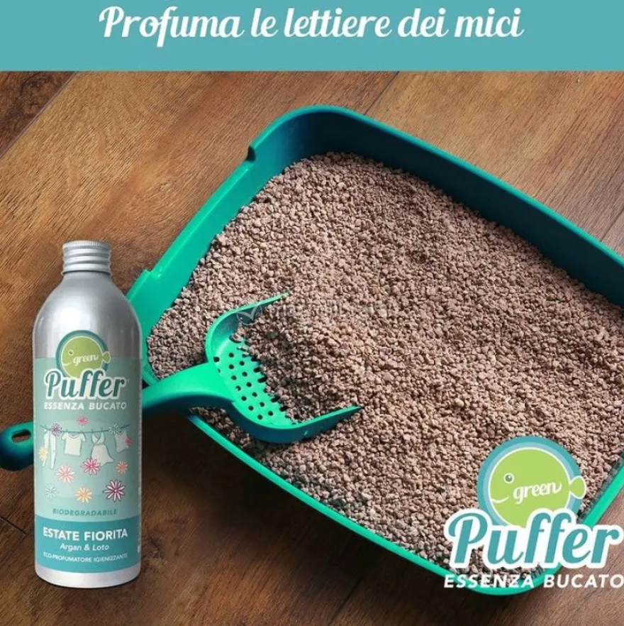 Green Puffer Essenza Bucato - Profumatore Concentrato Elimina Odori - Estate Fiorita - Argan e Loto